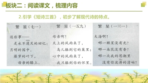 部编版2022-2023学年四年级语文下册大单元教学  第三单元    课件