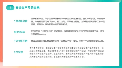 渐变简约第22个全国安全生产月主题宣传PPT