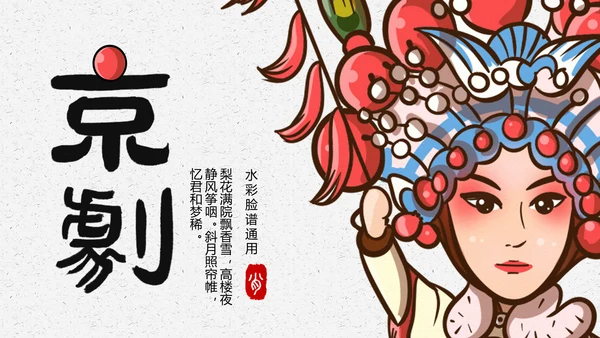 京剧戏曲演义通用PPT模板