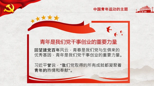共青团青年学习共产党成立100周年讲话PPT
