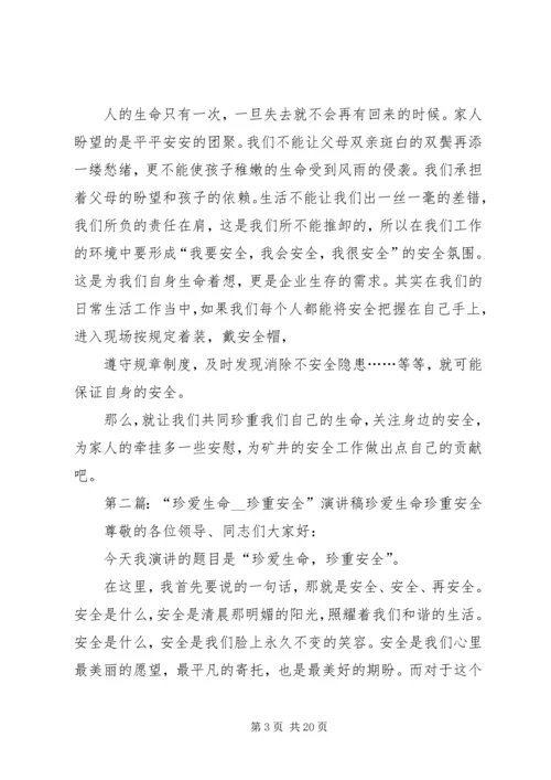 关爱生命珍重安全演讲稿.docx