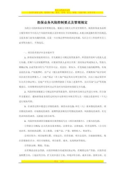 担保业务风险控制要点及管理规定.docx