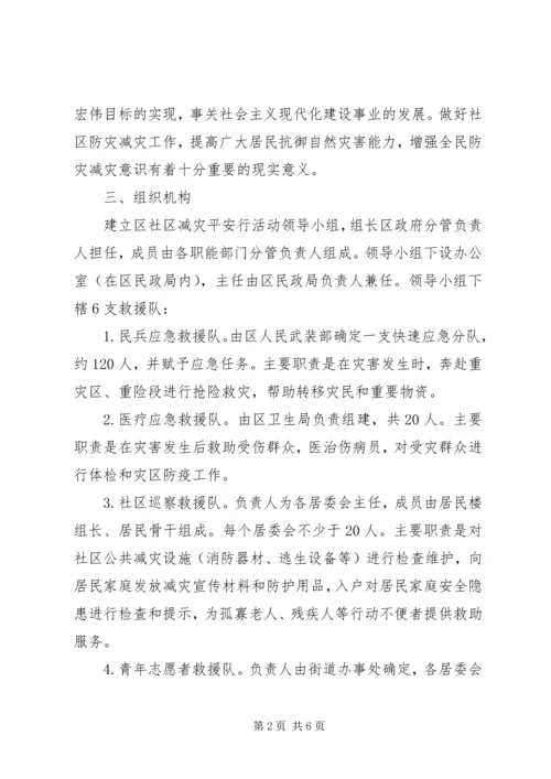 关于开展社区防灾减灾活动的实施意见.docx