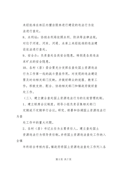 镇国土资源执法联动机制实施方案 (2).docx