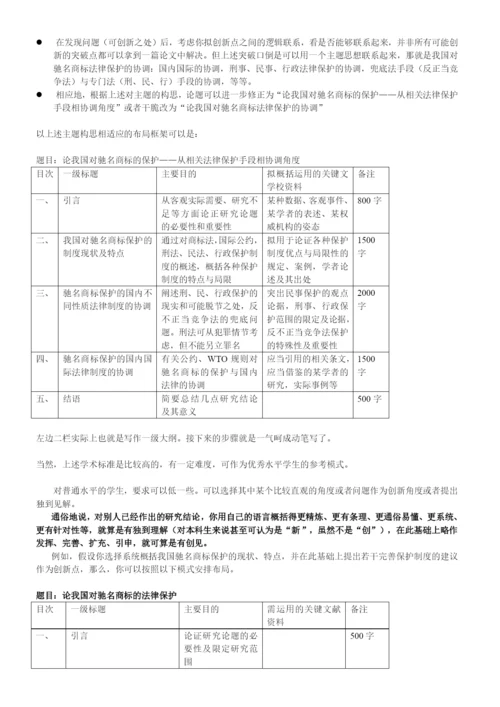 怎样完成法学专业本科毕业论文.docx