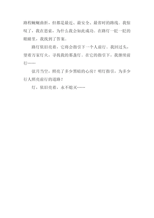 关于灯的作文托物言志600字.docx