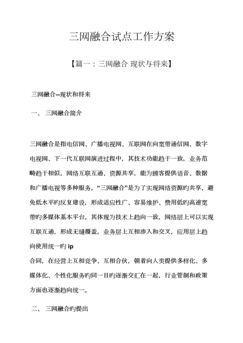 活动专题方案之三网融合试点工作专题方案.docx