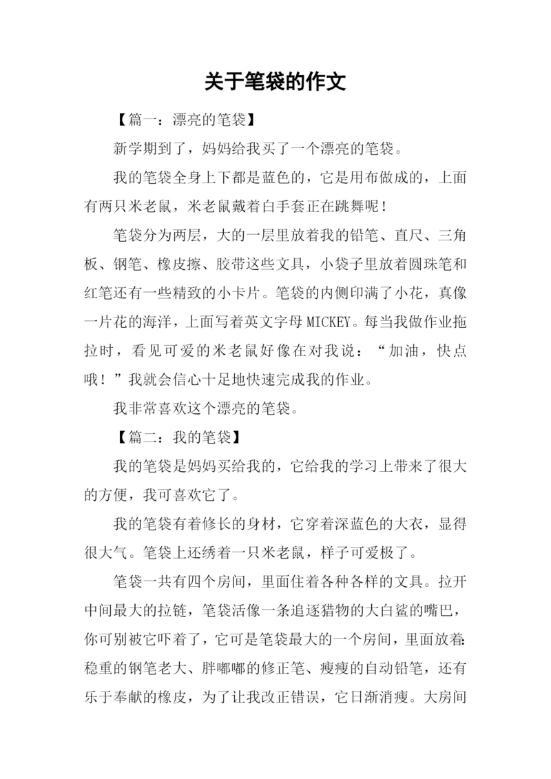 关于笔袋的作文.docx