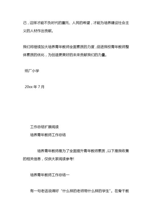 教师培养培训工作总结.docx