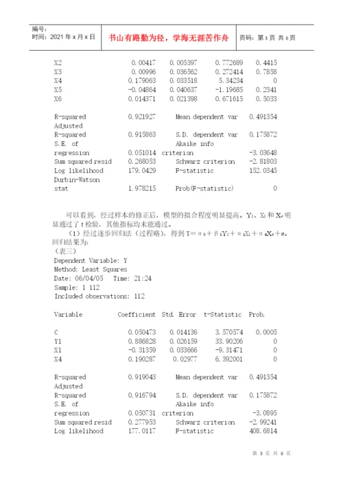 计量经济学论文(eviews分析)资本结构主要影响因素的再探析.docx