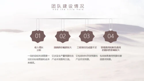 工作年度述职汇报大沙漠通用PPT模板