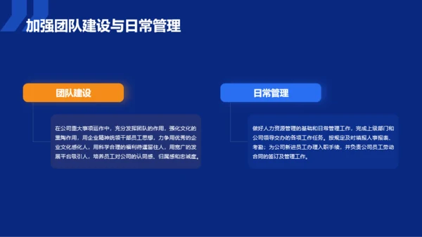 蓝色商务人资行政部年终工作总结汇报PPT下载