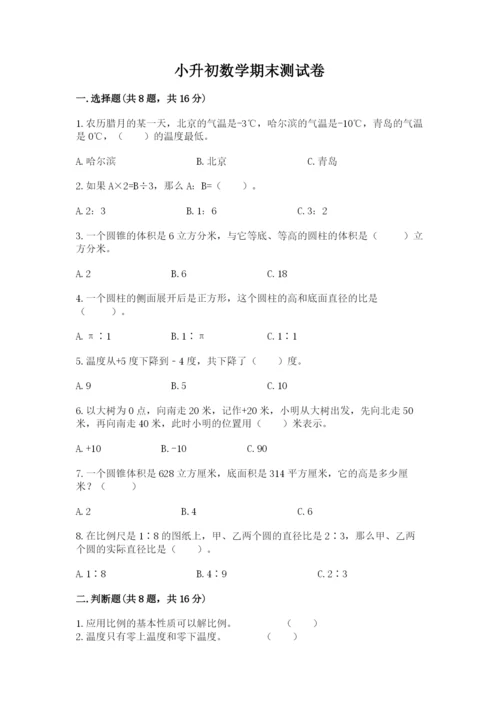 小升初数学期末测试卷各版本.docx