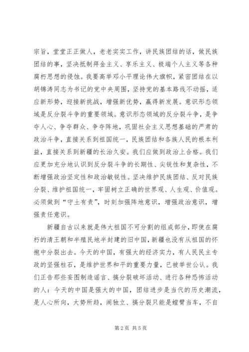 新疆反分裂心得 (4).docx