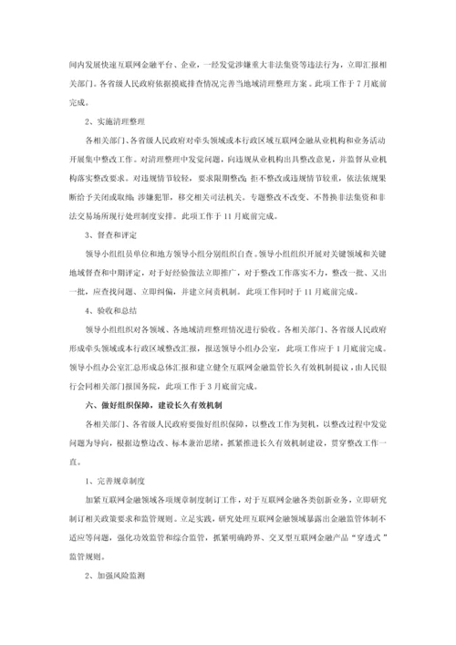 互联网金融风险专项整治工作实施专业方案.docx