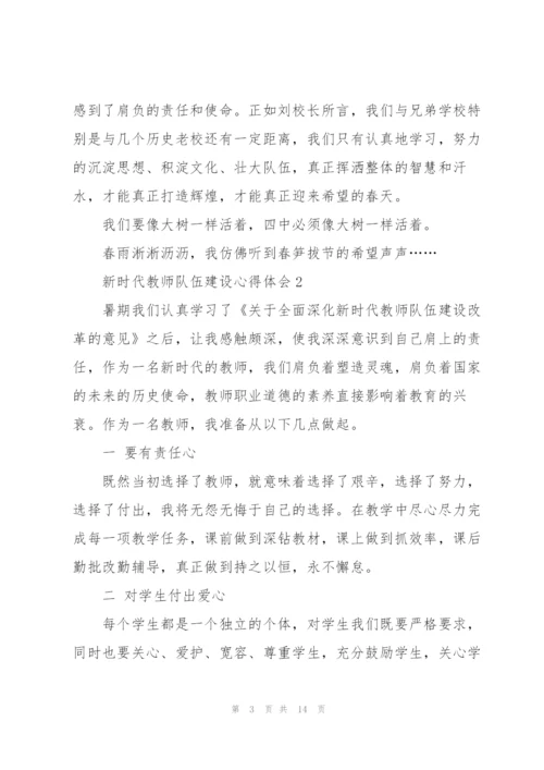 新时代教师队伍建设心得体会5篇.docx