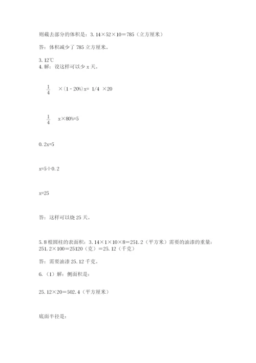 苏教版数学六年级下册试题期末模拟检测卷含答案【轻巧夺冠】.docx