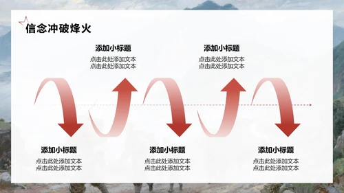 红色写实油画复古风长征精神专题团课PPT模板
