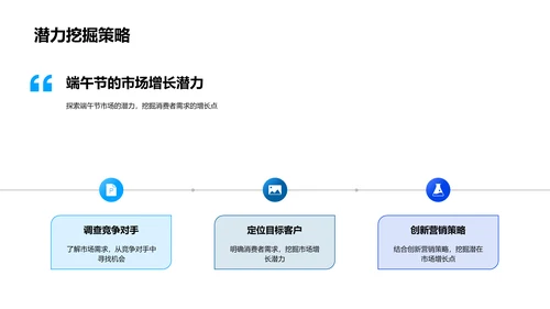 端午节市场增长分析PPT模板