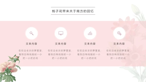 清醒纪植物绘小清新文艺女青年通用PPT模板