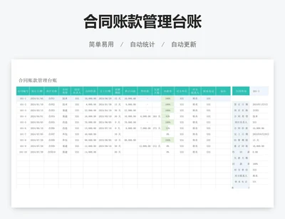 合同账款管理台账