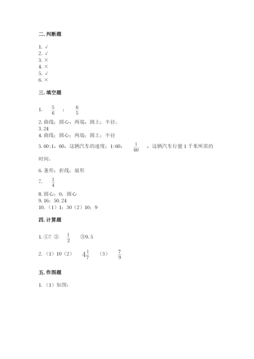 2022人教版六年级上册数学期末测试卷附答案.docx