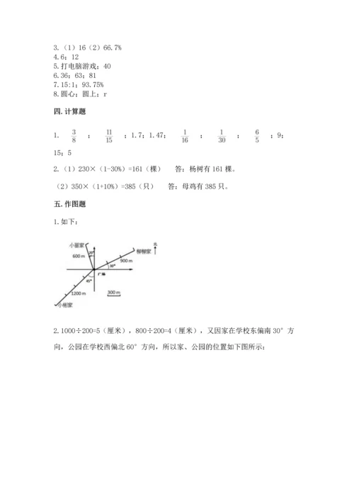 人教版六年级上册数学期末测试卷含答案（基础题）.docx