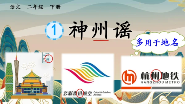 识字1《神州谣》课件