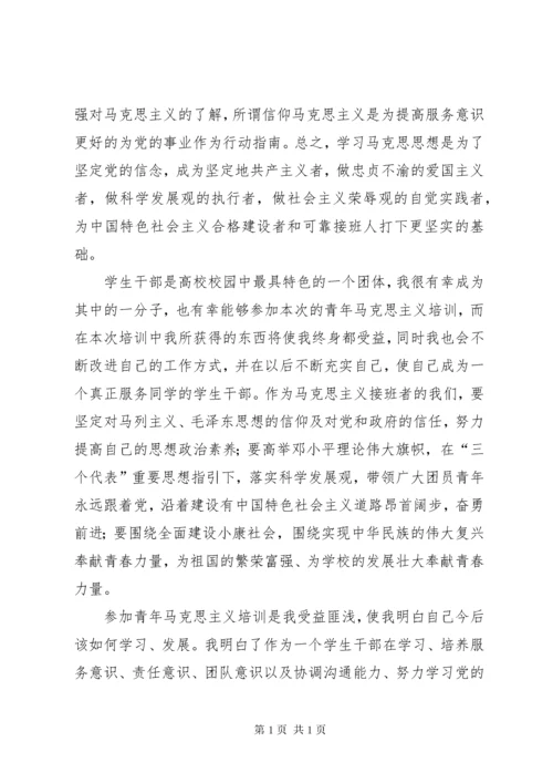 青年马克思主义培训心得 (4).docx