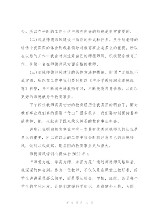 师德师风培训心得体会2022年范文5篇.docx