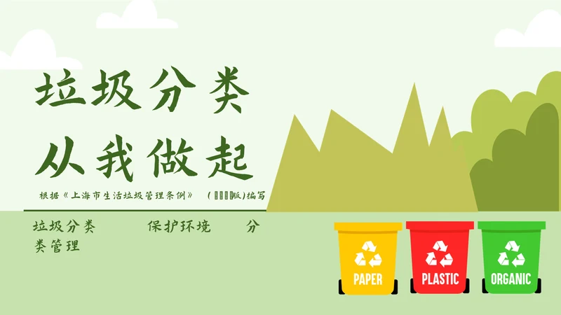 环保公益垃圾分类PPT简报