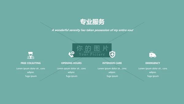 简约风医学医疗报告医院宣传动态PPT模板