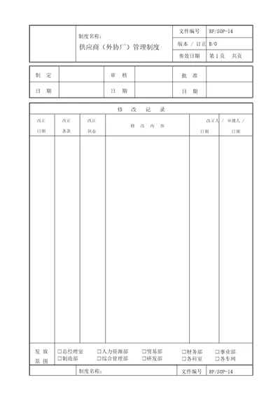 生产企业供应商外协厂管理制度20210925104126