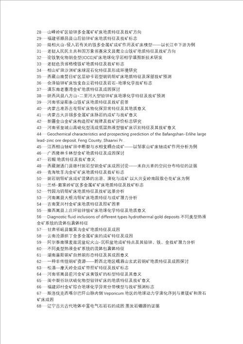 桐庐县代理发表职称论文发表热液矿床成因找矿标志论文选题题目