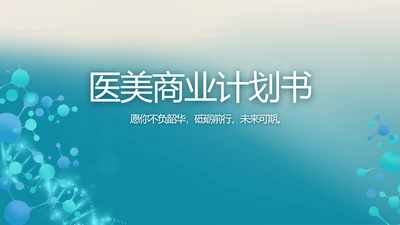 蓝色大气医美商业计划书动态PPT