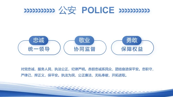蓝色大气公安年终工作总结汇报PPT
