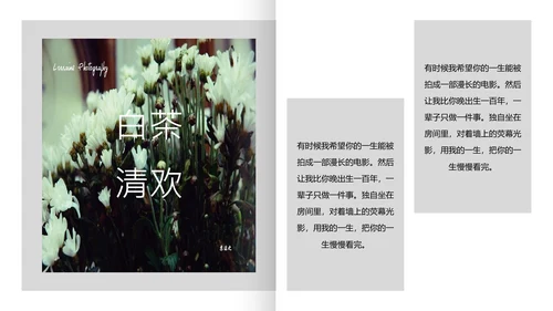 白茶清欢无别事心灵鸡汤PPT模板