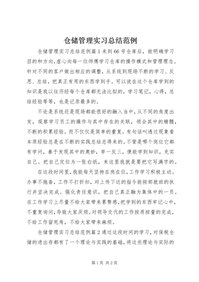 仓储管理实习总结范例.docx