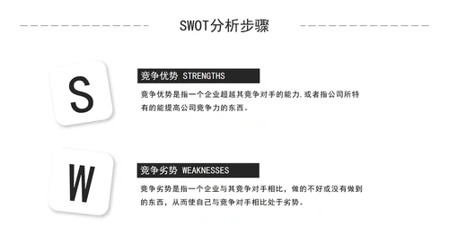 简约商务风企业培训SWOT技能分析PPT模板