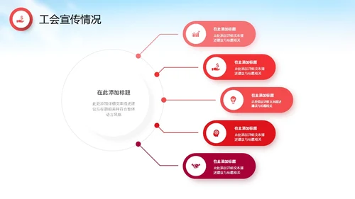 红色飘带水彩政府机关单位工会工作总结情况汇报PPT