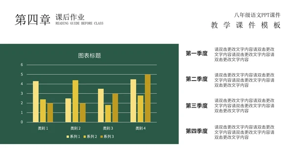 绿色黑板场景教学PPT模板
