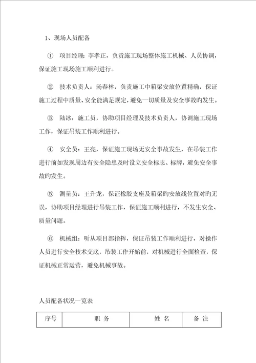 m箱梁预应力混凝土箱梁吊装专题方案