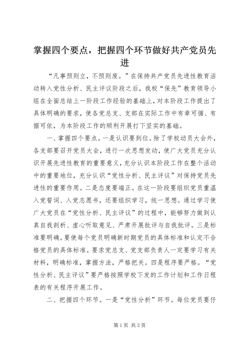 掌握四个要点，把握四个环节做好共产党员先进.docx