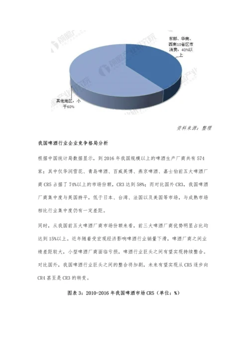 啤酒行业竞争现状及发展趋势分析-行业集中度将进一步提高.docx