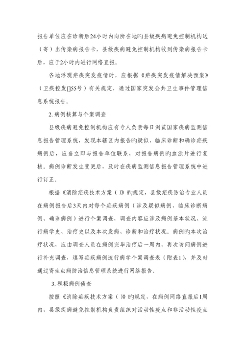 全国消除疟疾监测专题方案.docx