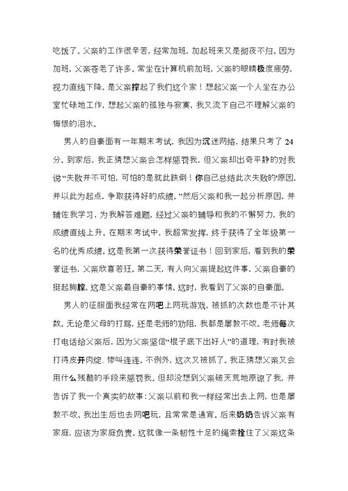 我的父亲初中作文 (2)