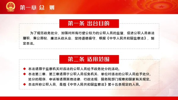 公职人员处分法通用PPT模板