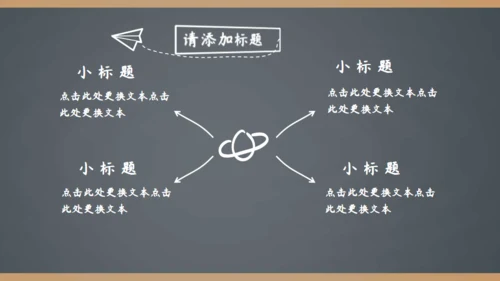 简约手绘黑板风开学季家长会通用PPT模板