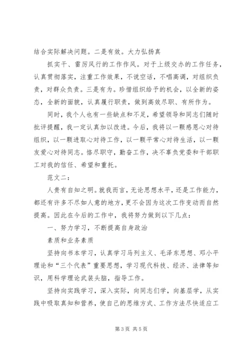 副职局长任职表态发言稿范文 (3).docx