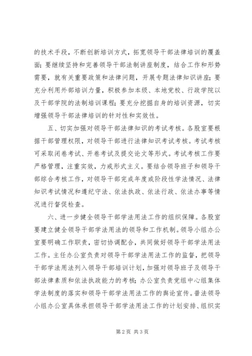 供销社领导干部学法用法工作意见.docx